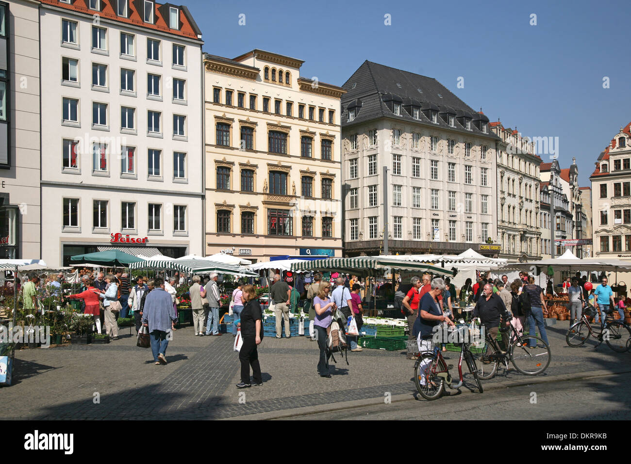Sachsen Leipzig Markt Marktplatz mercado Foto de stock