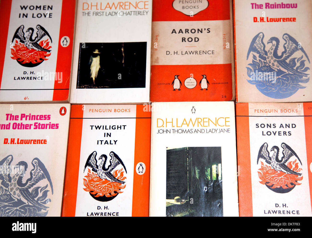 La ficción de D H Lawrence publicado por Penguin Books, Londres Foto de stock
