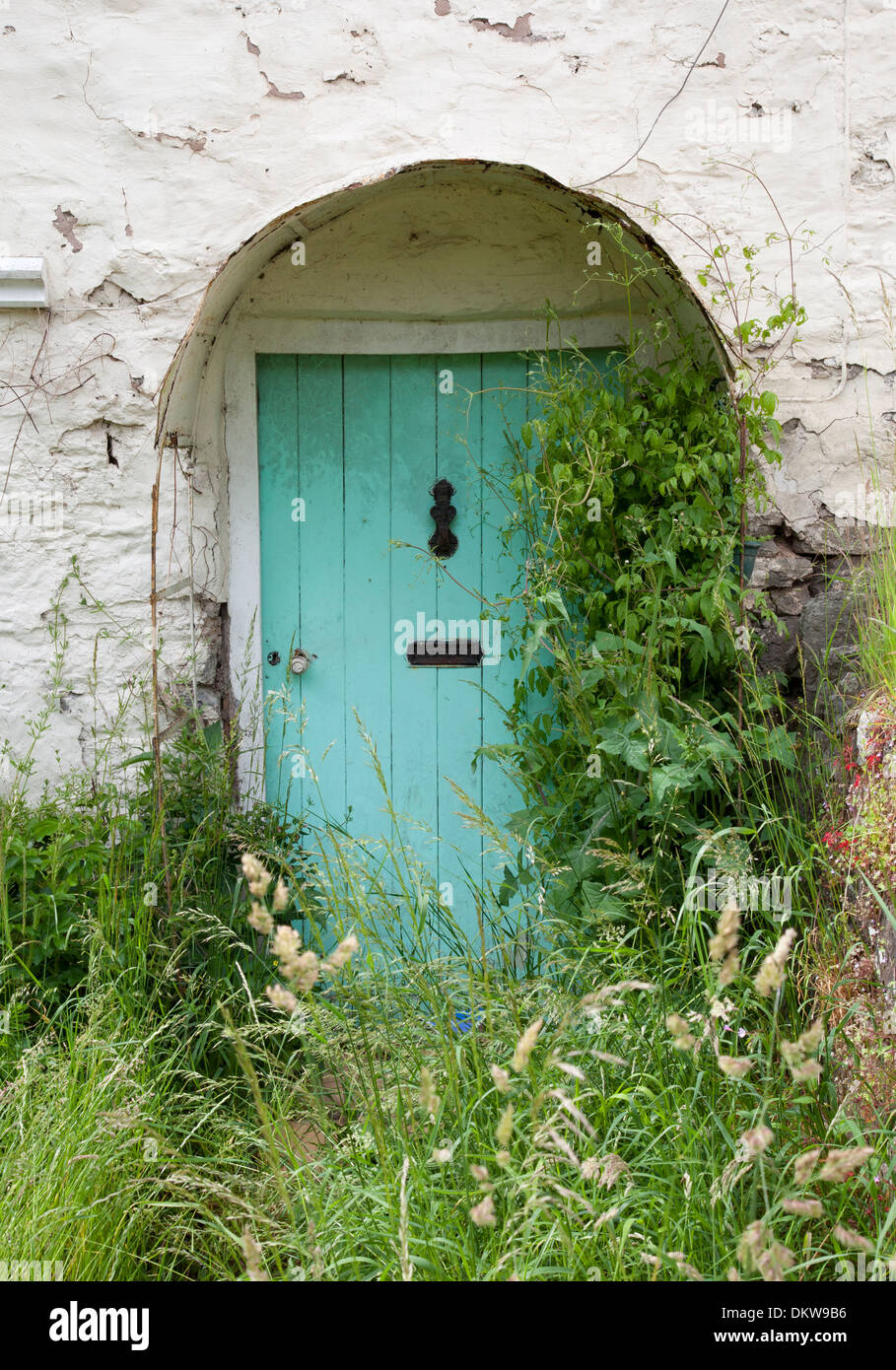 Casa rural cubierto de portada, Clun, Shropshire, Inglaterra. Foto de stock