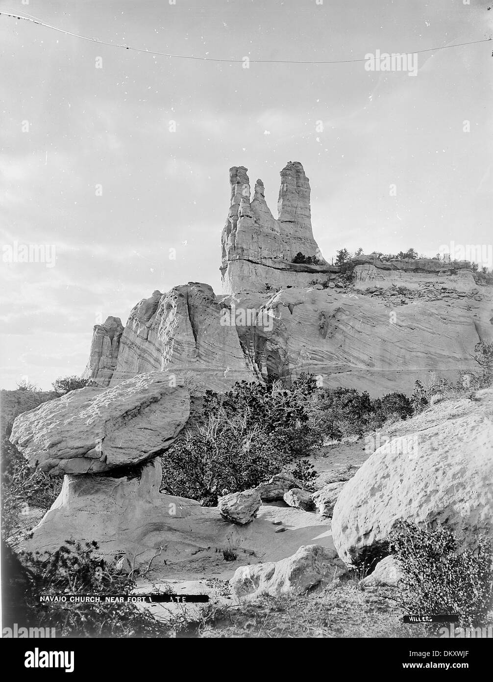 (Nº 122) Antigua Iglesia Navajo cerca de Fort Wingate, McKinley County, New Mexico, 1871 - 1878 517770 Foto de stock