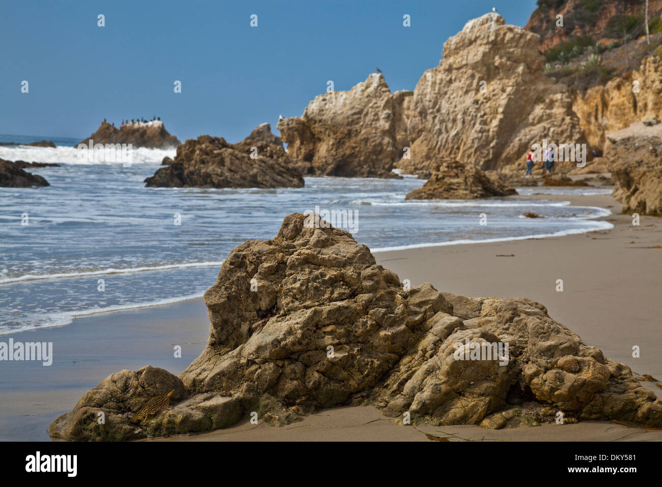 El Matador State Beach, Malibu, el condado de Los Angeles, California Foto de stock