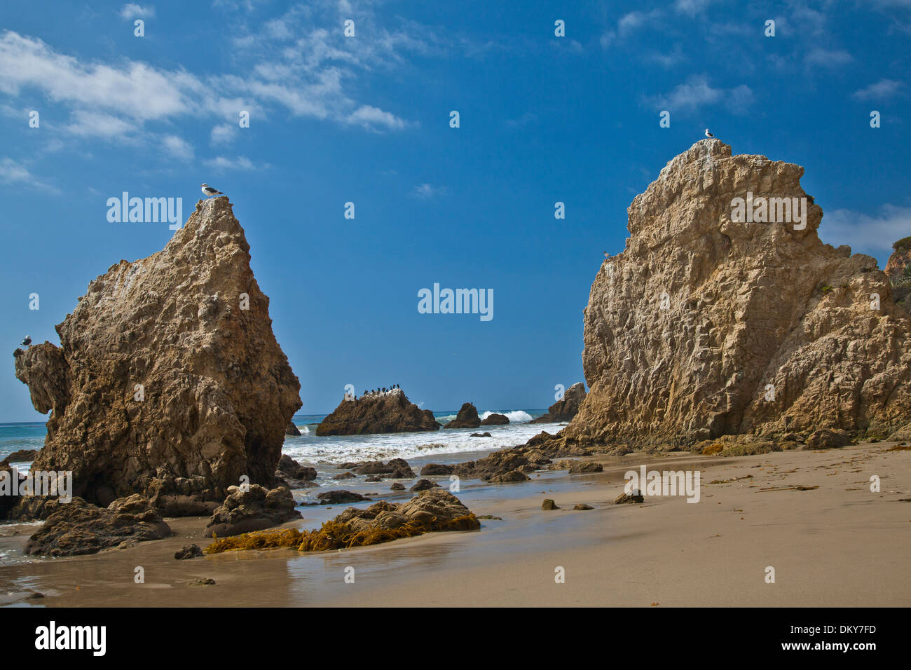 El Matador State Beach, Malibu, el condado de Los Angeles, California Foto de stock