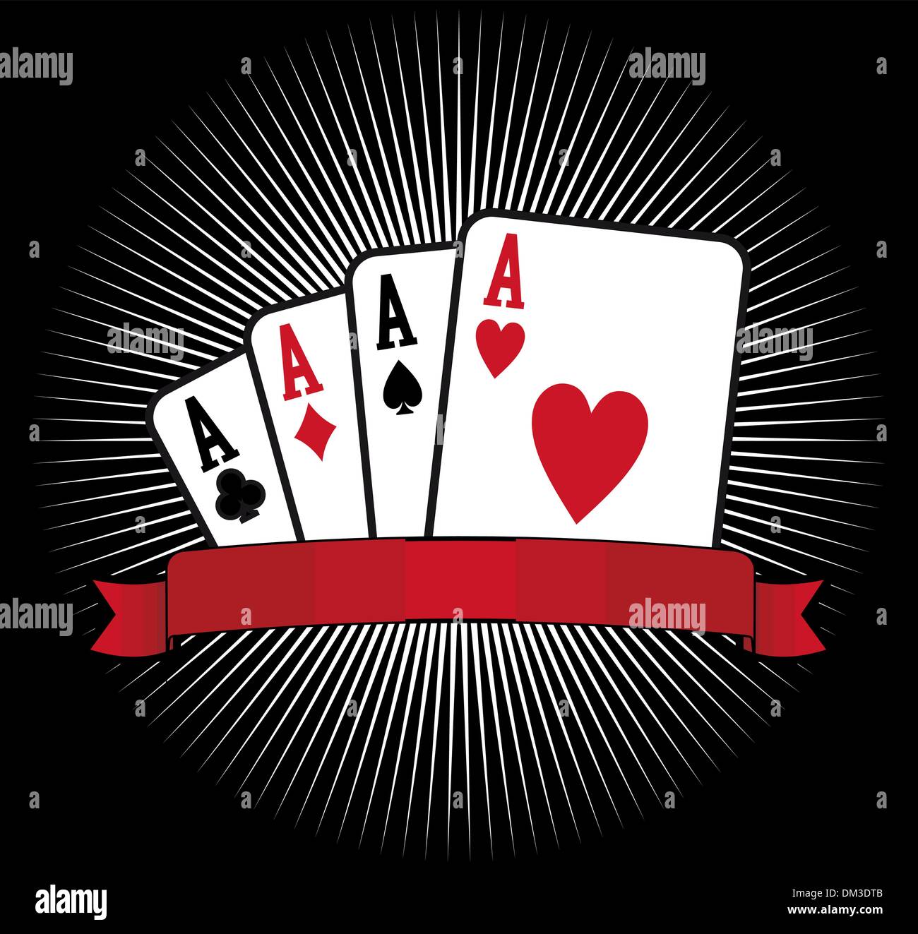 Cuatro ases poker Imágenes vectoriales de stock - Alamy