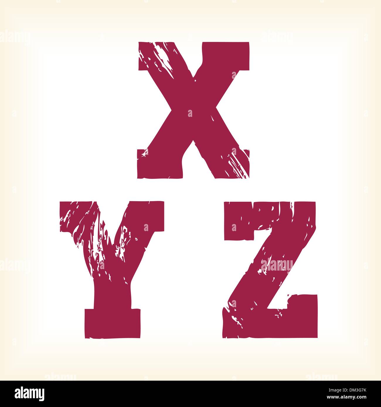 Capital letters X, Y, Z, and orthographic signs, made with liquid chrome effect Stock Photo - Alamy