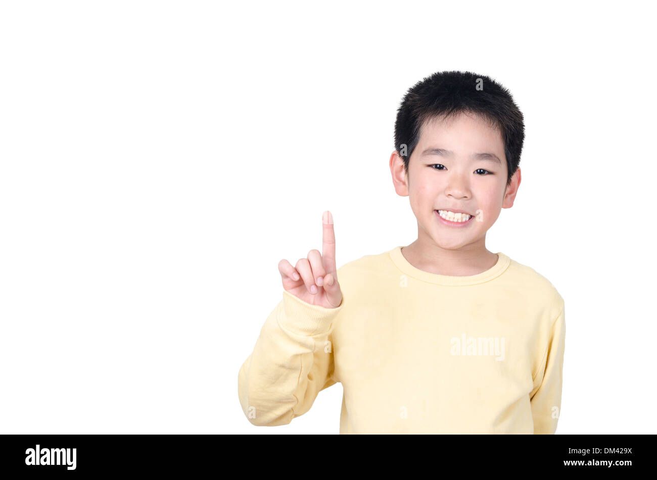 Feliz joven con buena idea Foto de stock