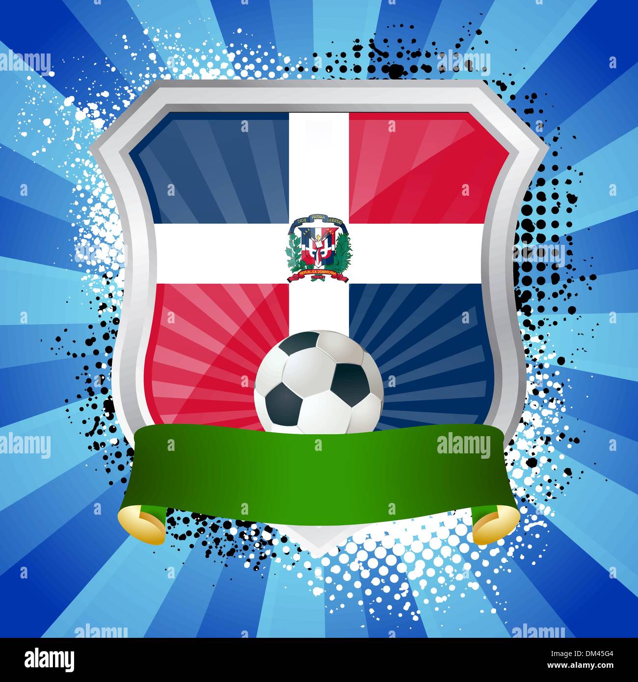 Escudo de la bandera dominicana Imágenes vectoriales de stock Alamy