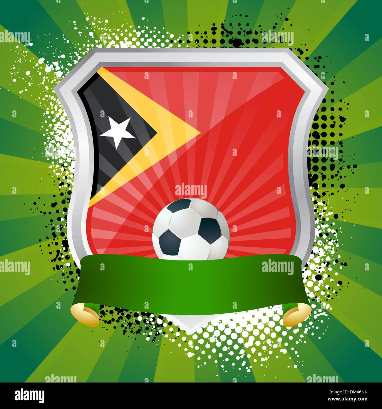Escudo con la bandera de TimorLeste Imagen Vector de stock Alamy
