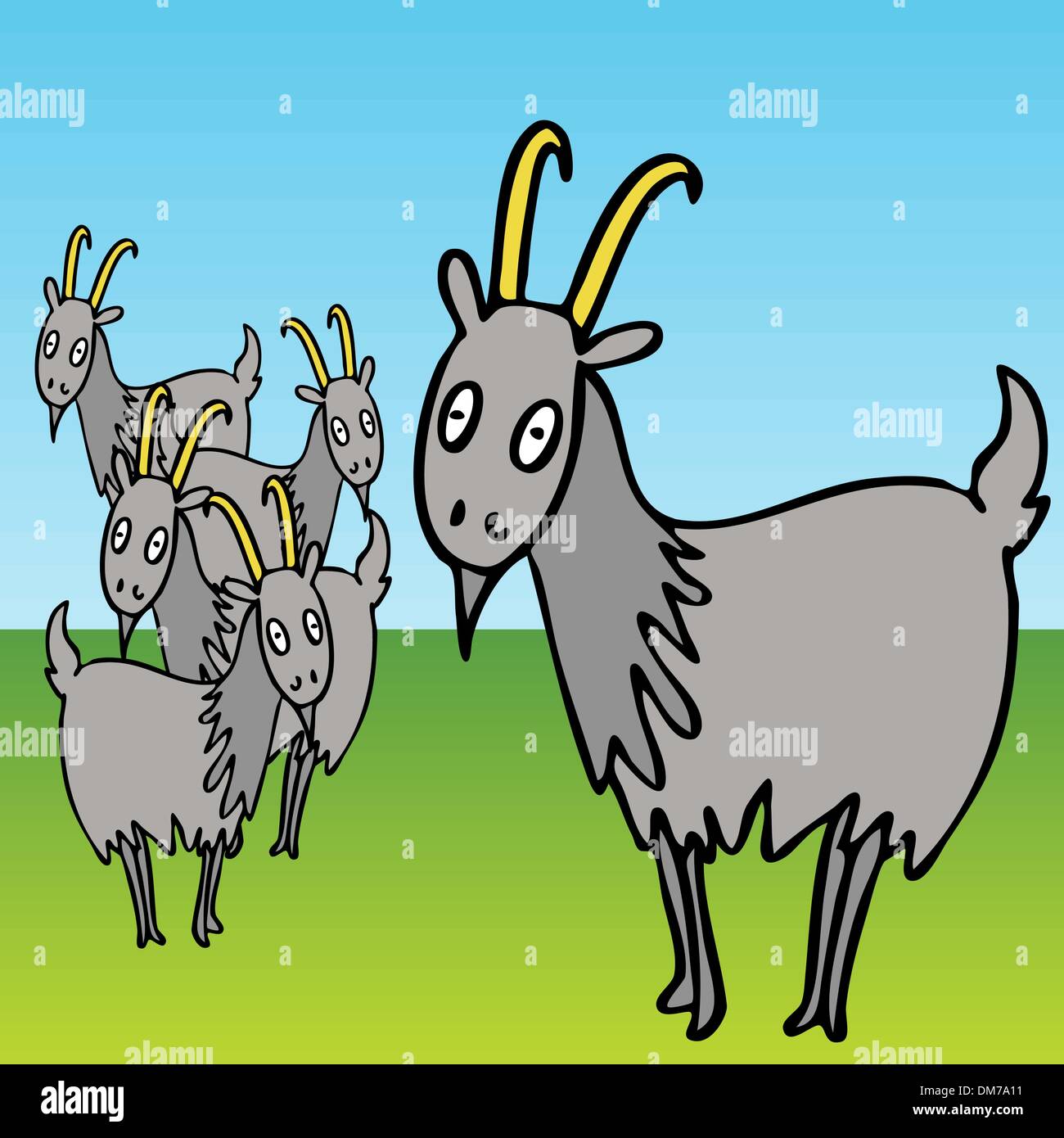 Las cabras Ilustración del Vector