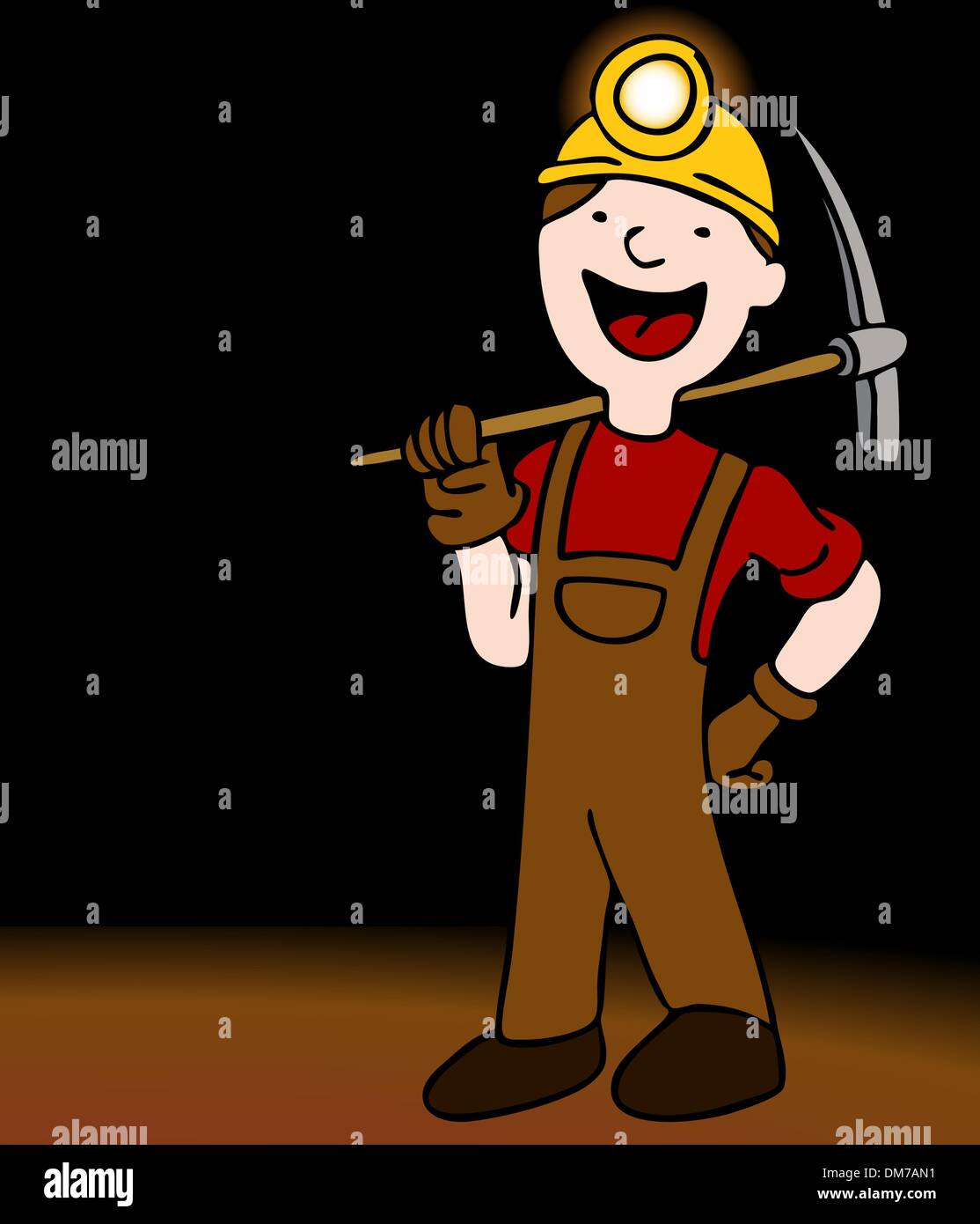 Minero personaje de dibujos animados Imagen Vector de stock Alamy