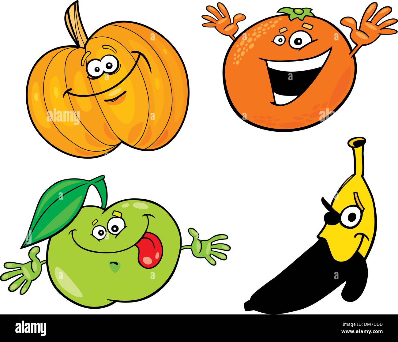 dibujos animados de frutas Imagen Vector de stock - Alamy