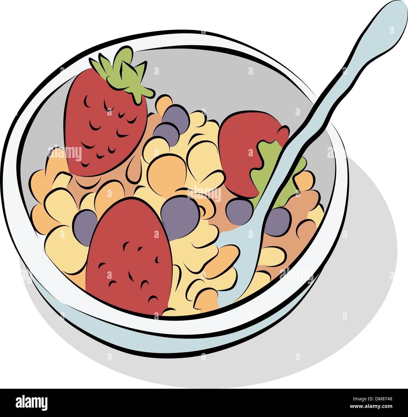 Tazón de cereales el dibujo Imagen Vector de stock - Alamy