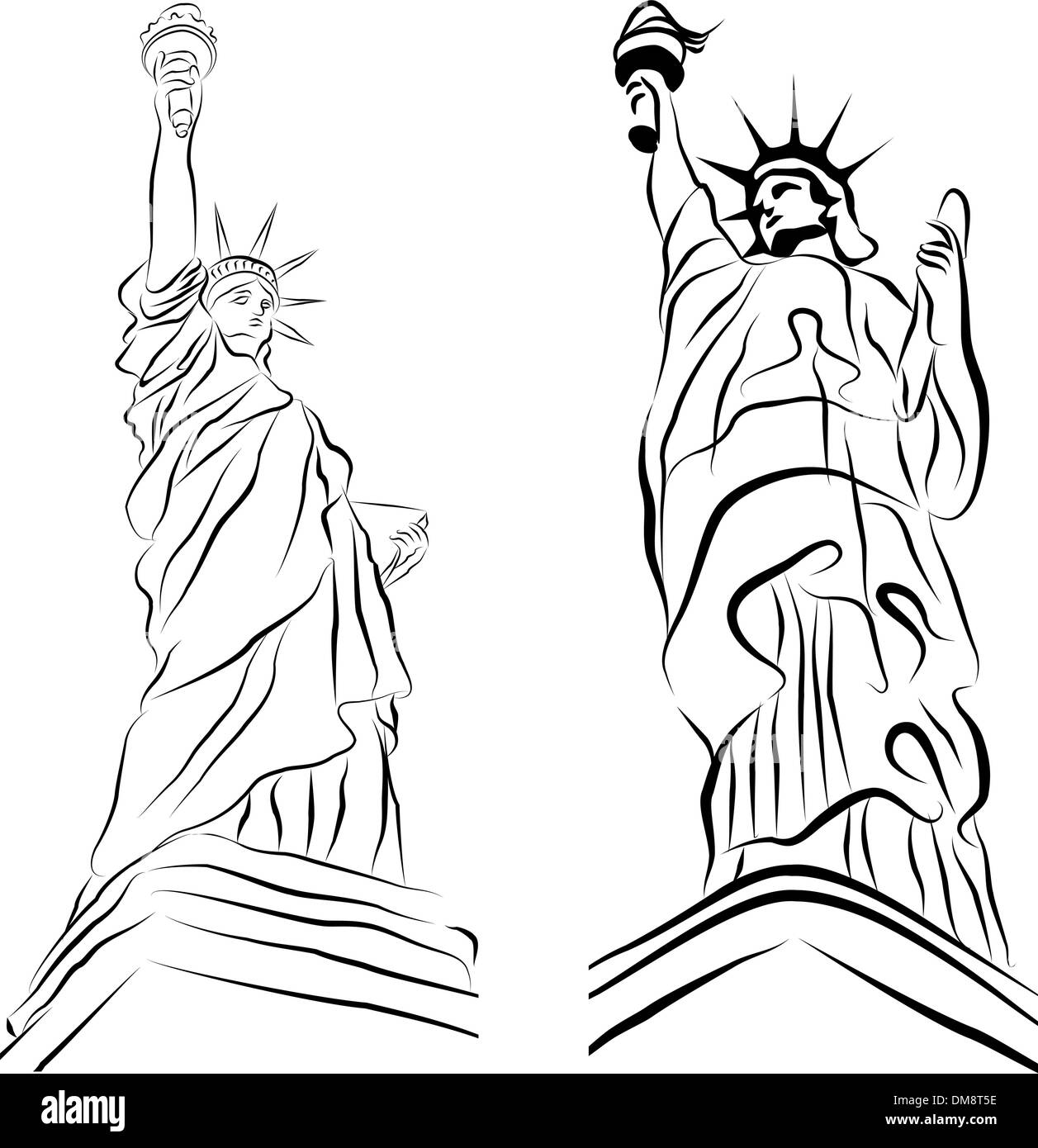 La estatua de la libertad dibujos Imagen Vector de stock - Alamy