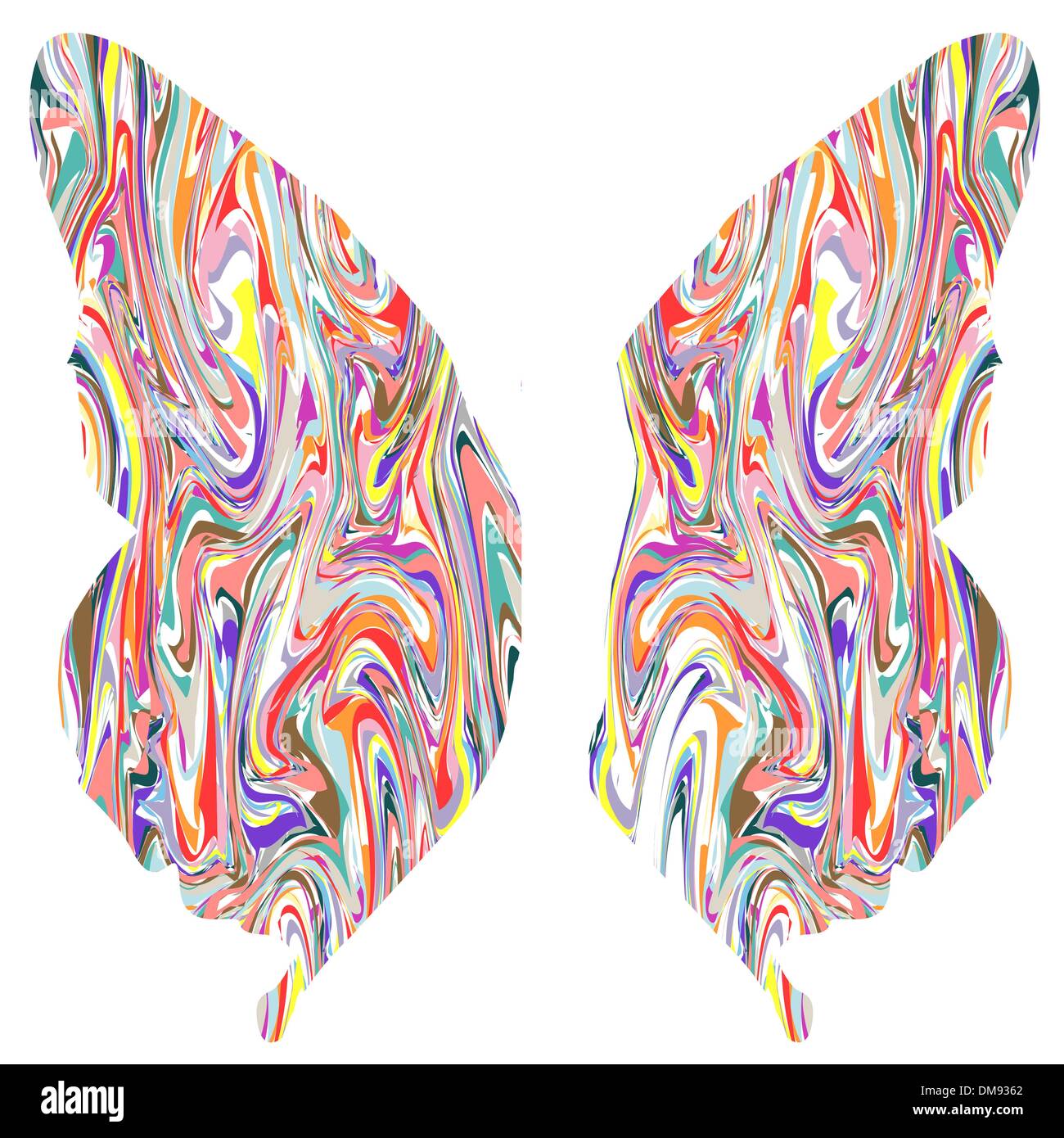 Mariposa en colores abstractos Ilustración del Vector