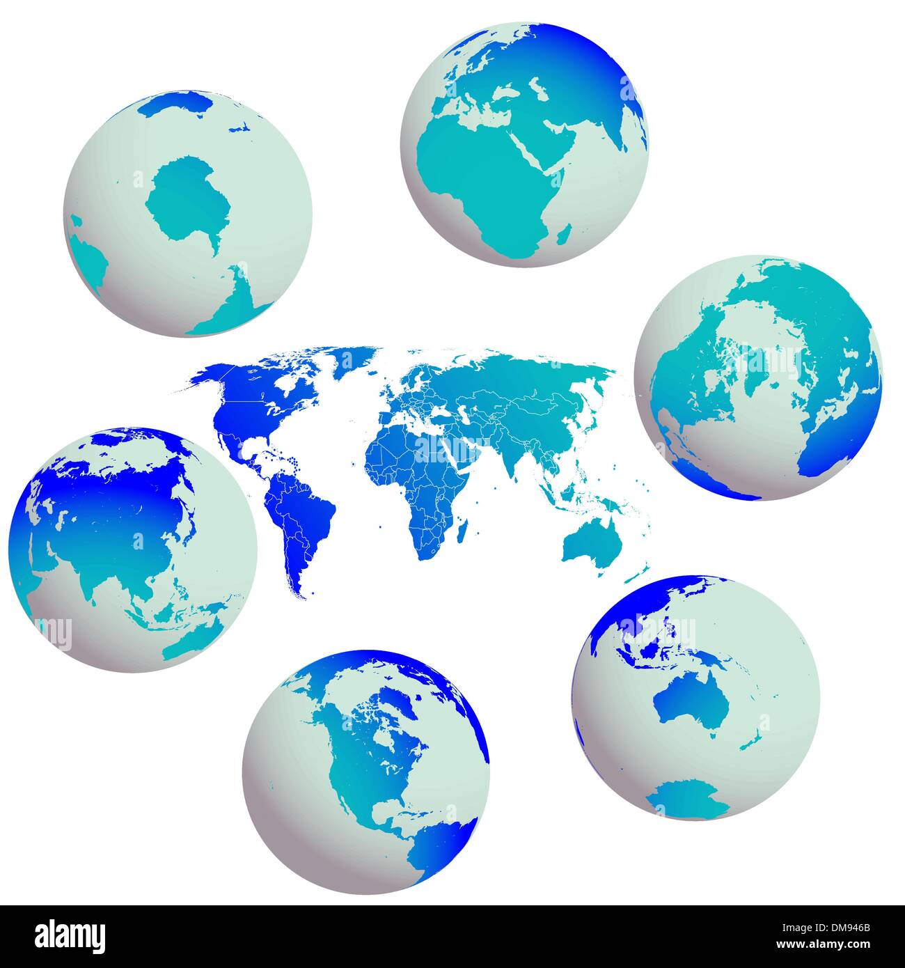 Mapa De La Tierra Mapa Del Mundo De La Tierra Imágenes Vectoriales De Stock Alamy 2505