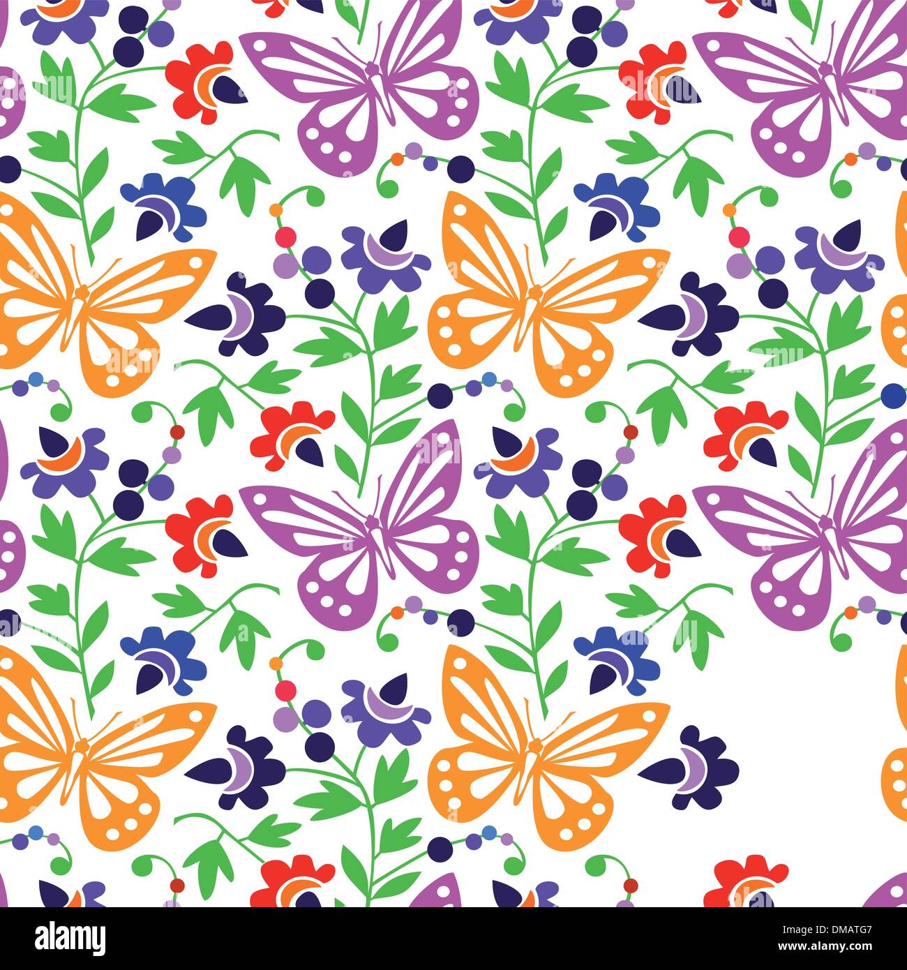 Patrón de coloridas mariposas Ilustración del Vector