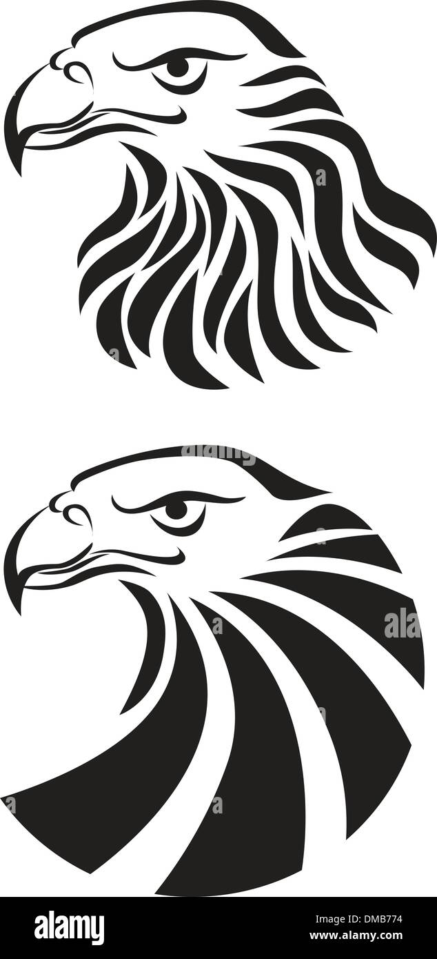 Tatuaje de cabeza de águila Imagen Vector de stock - Alamy