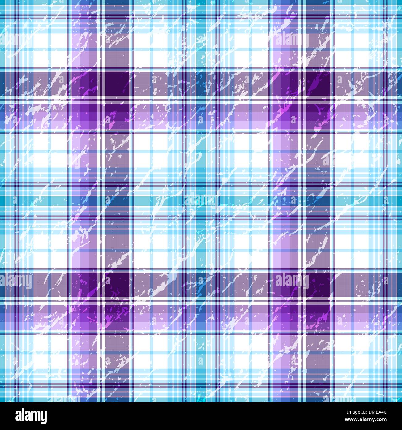 Repetir el violeta-blanco grunge ajedrezado Ilustración del Vector