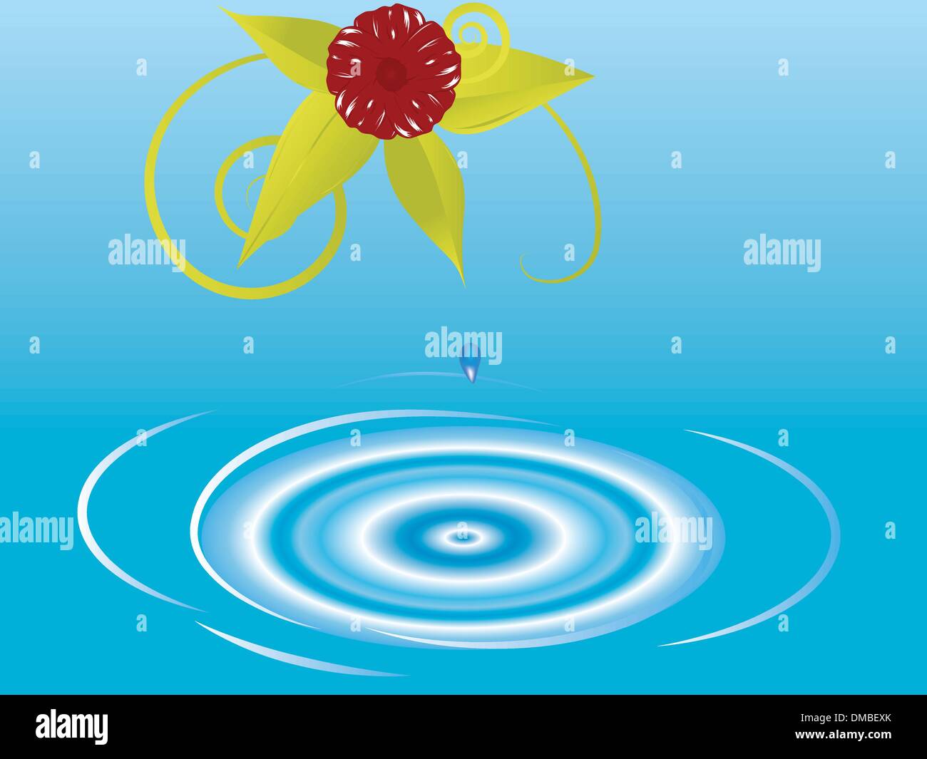 Gota de agua Splash corona Ilustración del Vector