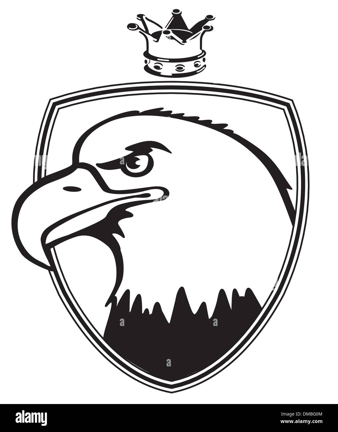 Águila bicéfala con corona Imagen Vector de stock - Alamy
