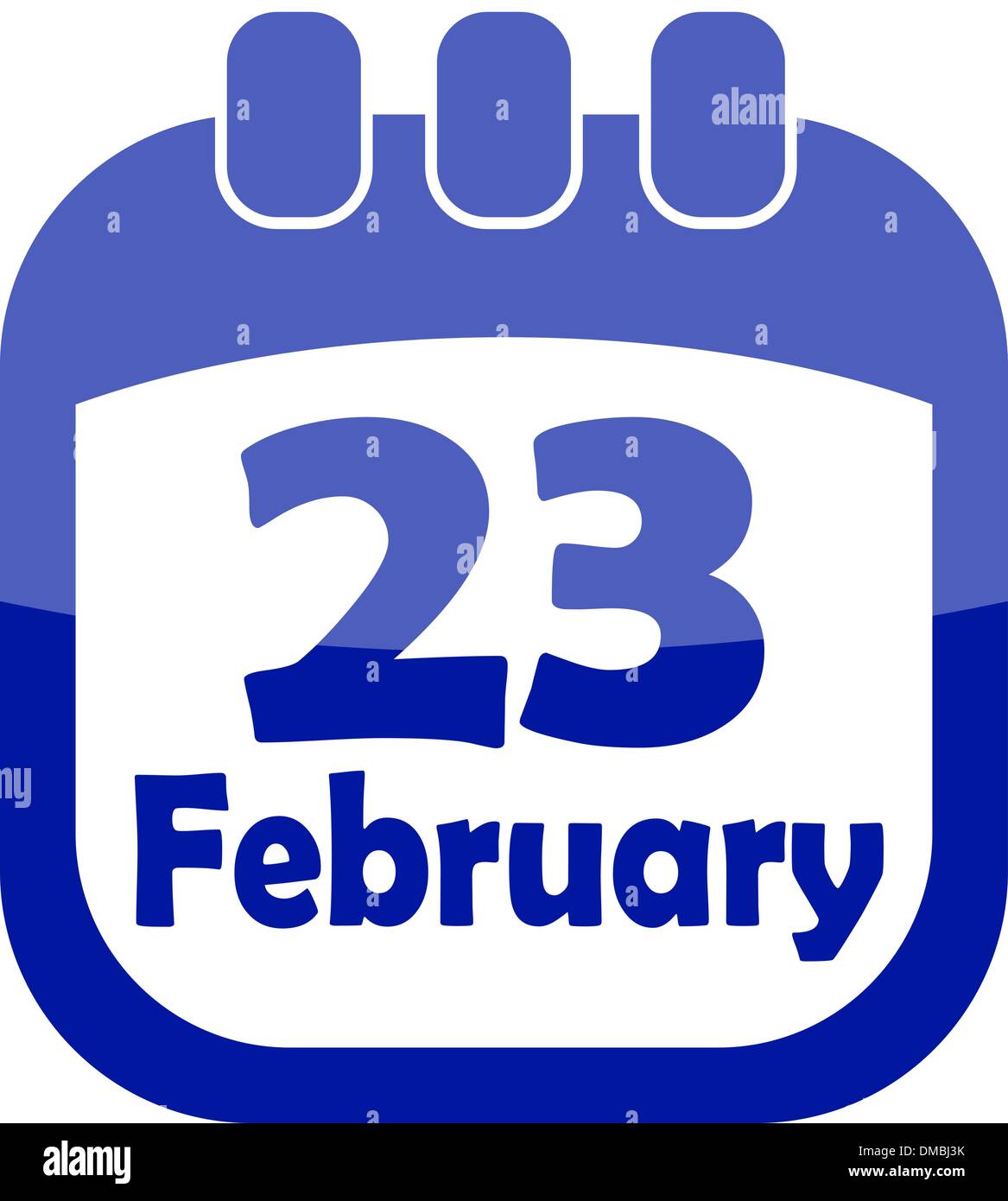 Icono de calendario el 23 de febrero Ilustración del Vector