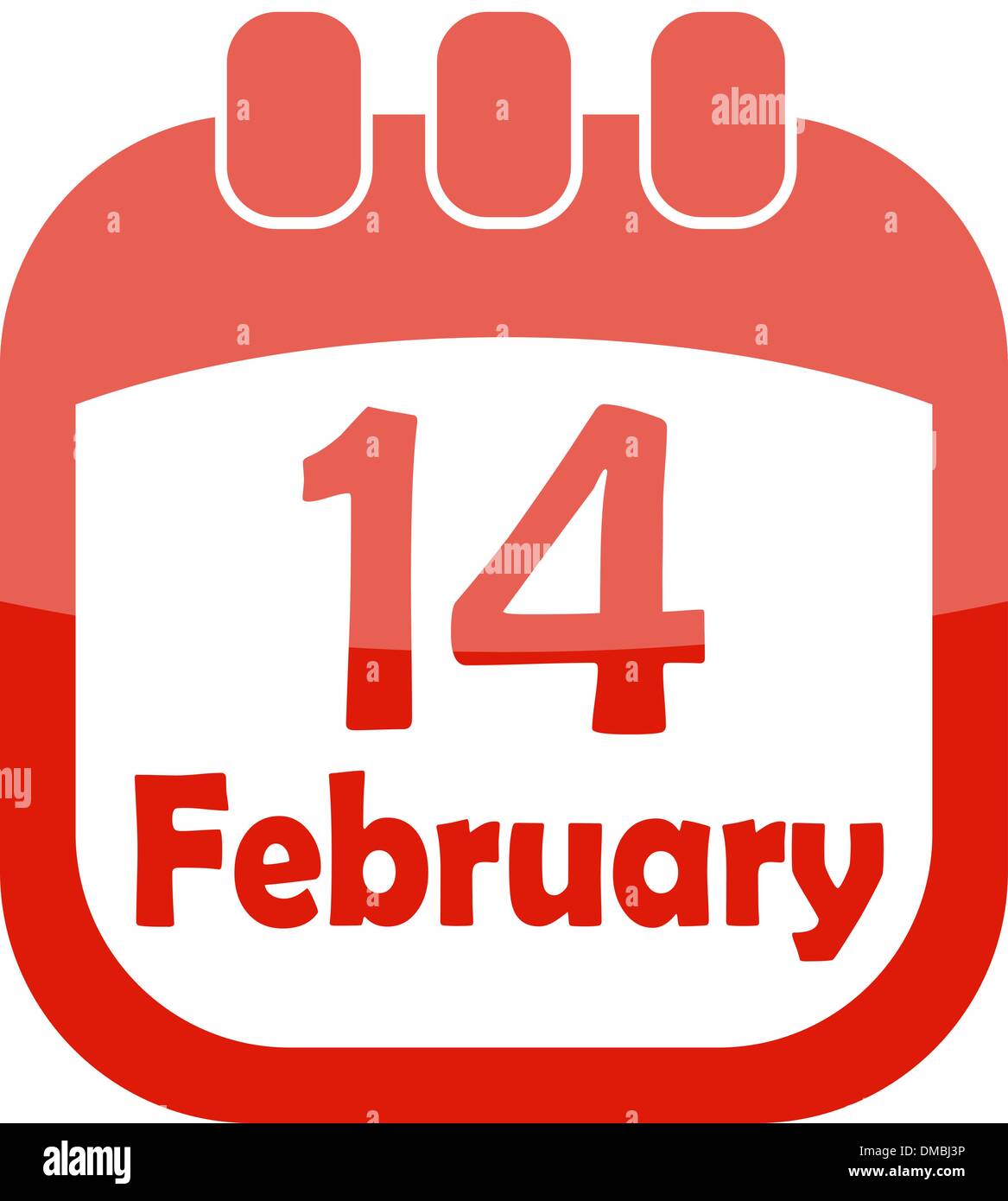 Icono Calendario de San Valentín Ilustración del Vector