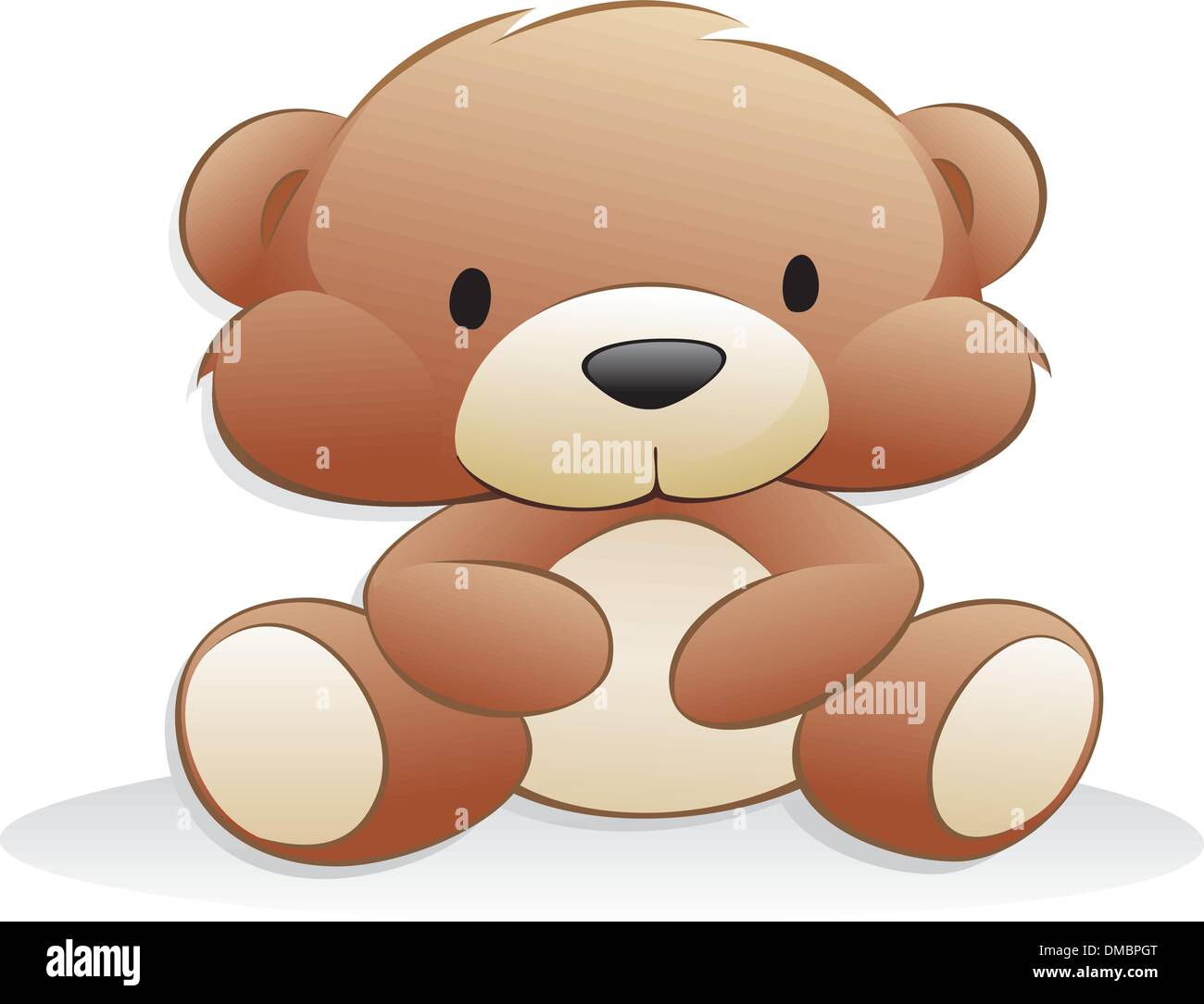 Cute Dibujos Animados Oso De Peluche Imagen Vector De Stock Alamy 