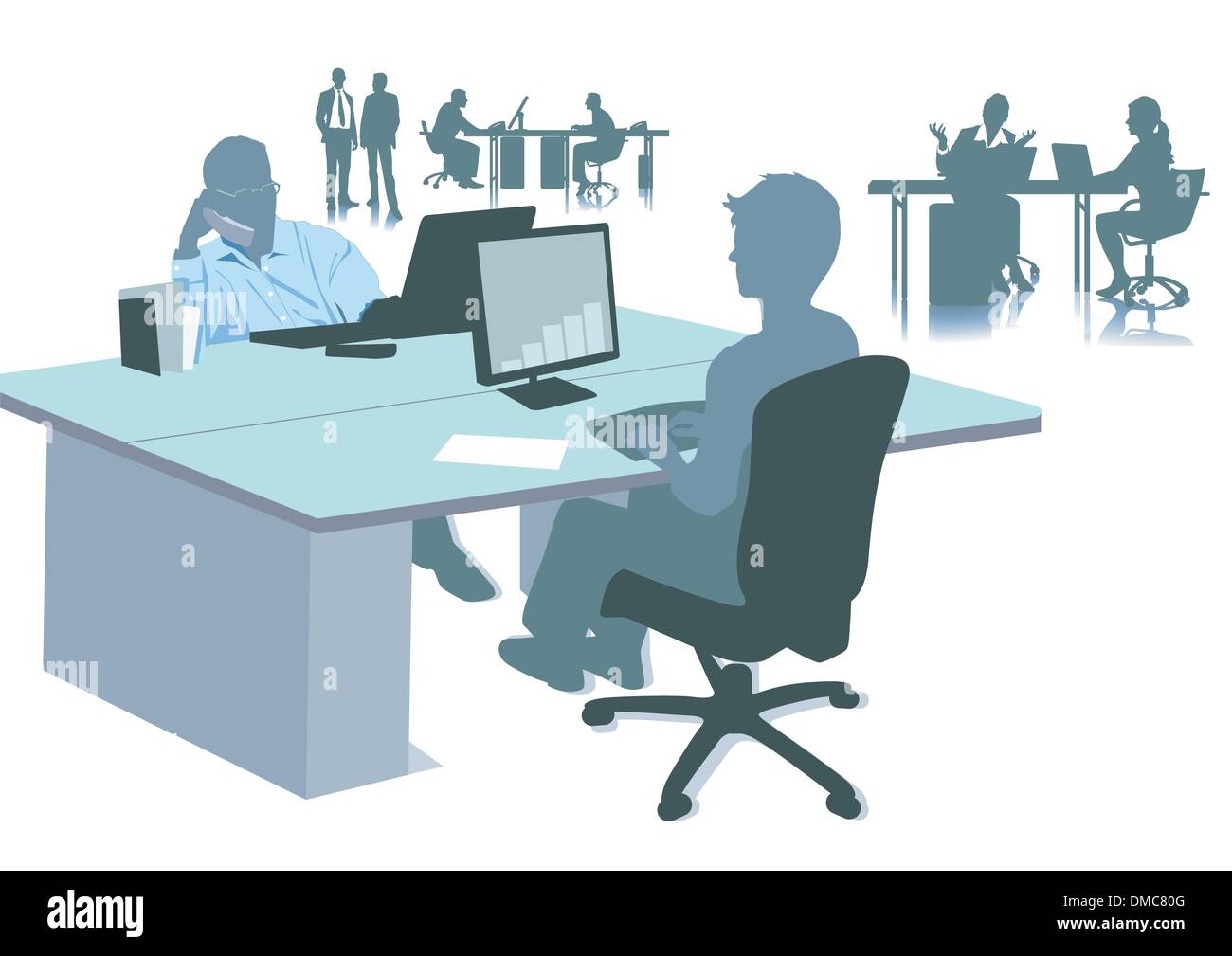 Estaciones de trabajo personas Imágenes vectoriales de stock - Alamy