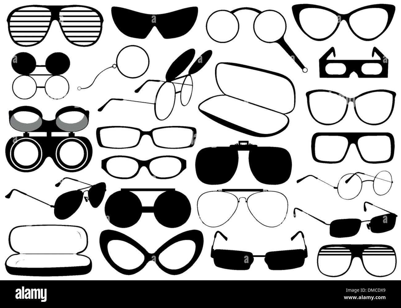 Los diferentes lentes Imagen Vector de stock - Alamy