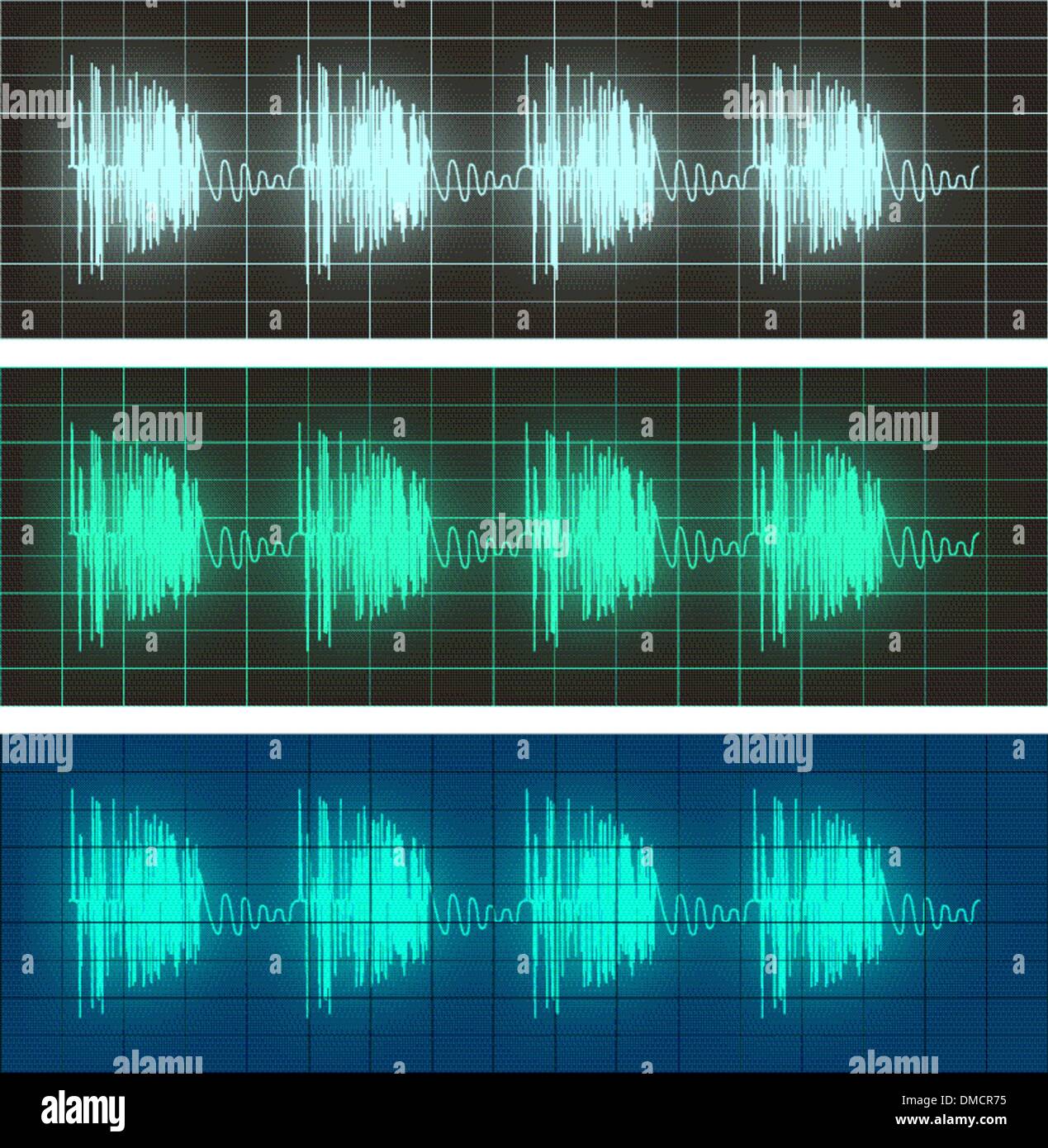 Visualización de forma de onda de las señales eléctricas Imagen Vector de  stock - Alamy