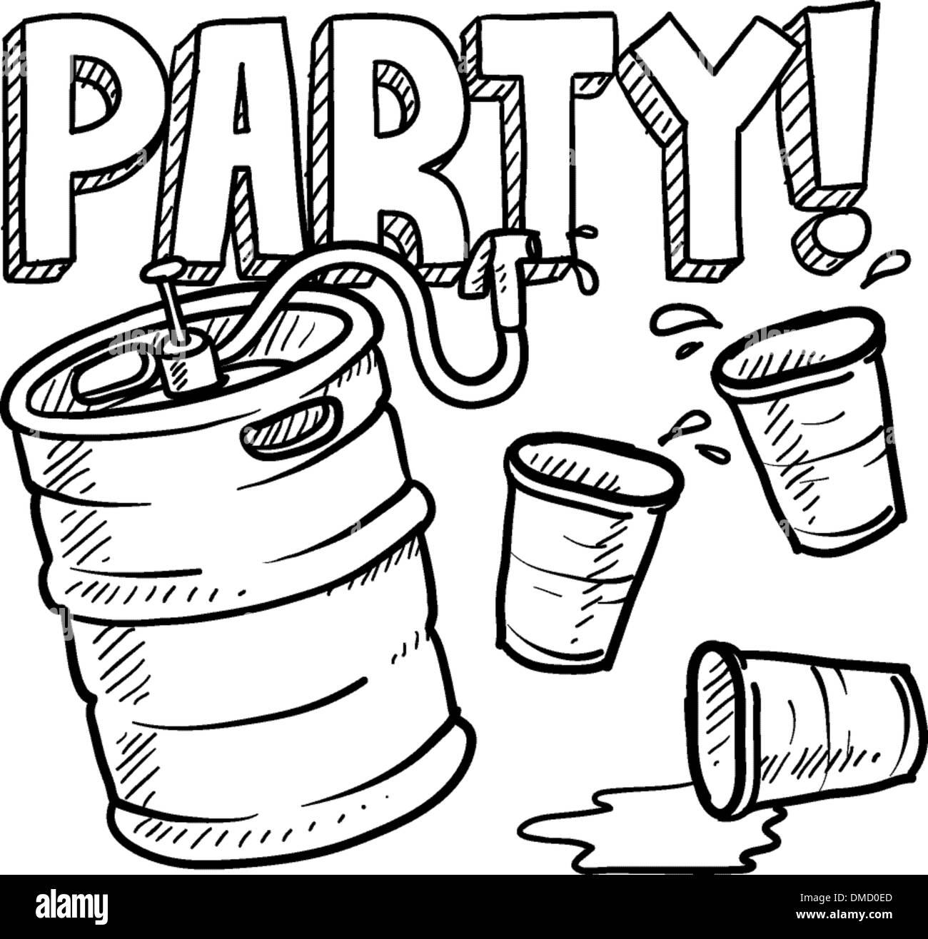 Parte Keg sketch Imagen Vector de stock Alamy