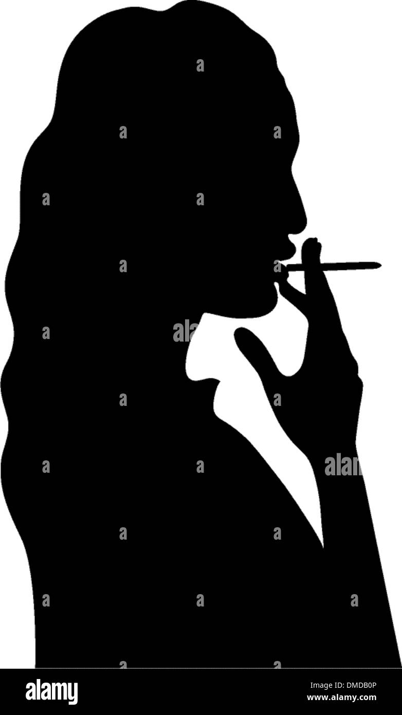 Mujer fumando blanco y negro Imágenes vectoriales de stock Alamy
