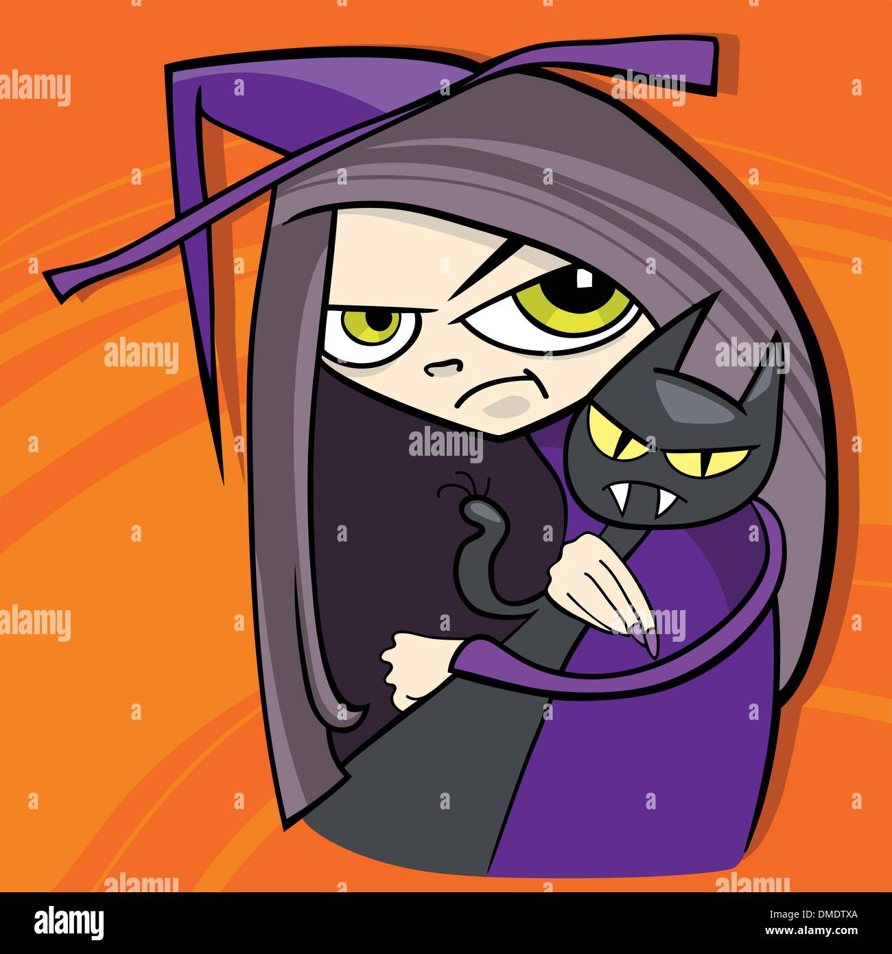 Bruja De Dibujos Animados Imagen Vector De Stock Alamy 8735