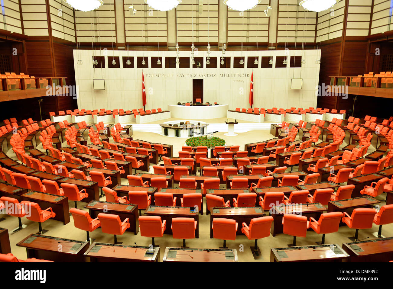 Dentro del Parlamento turco. Ankara, Turquía Foto de stock