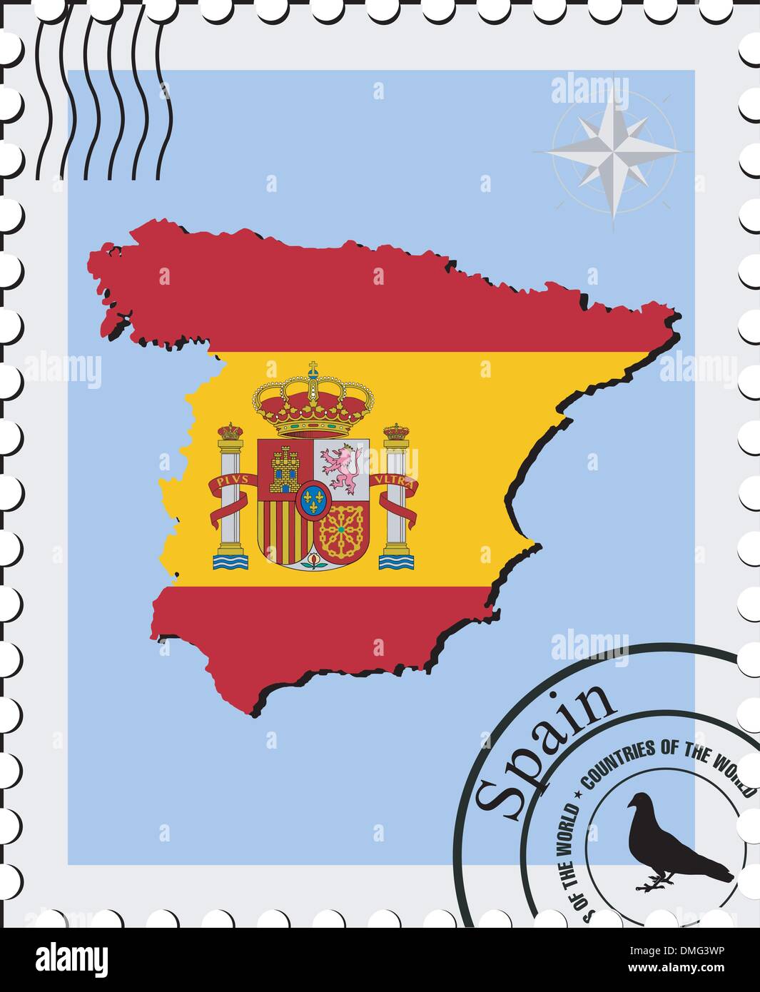 Sello Con La Imagen Vectorial Mapas De España Imagen Vector De Stock Alamy 7084