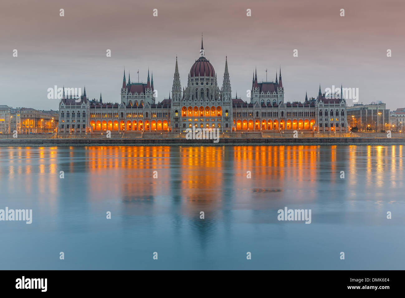 El edificio del parlamento, Budapest Foto de stock