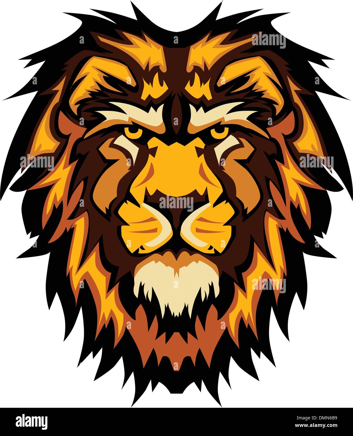 Cabeza de León mascota gráfico imagen vectorial Ilustración del Vector