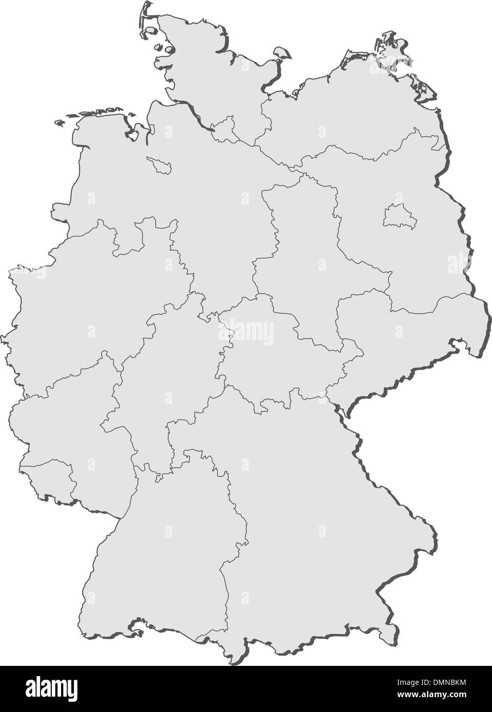 Mapa de Alemania Ilustración del Vector