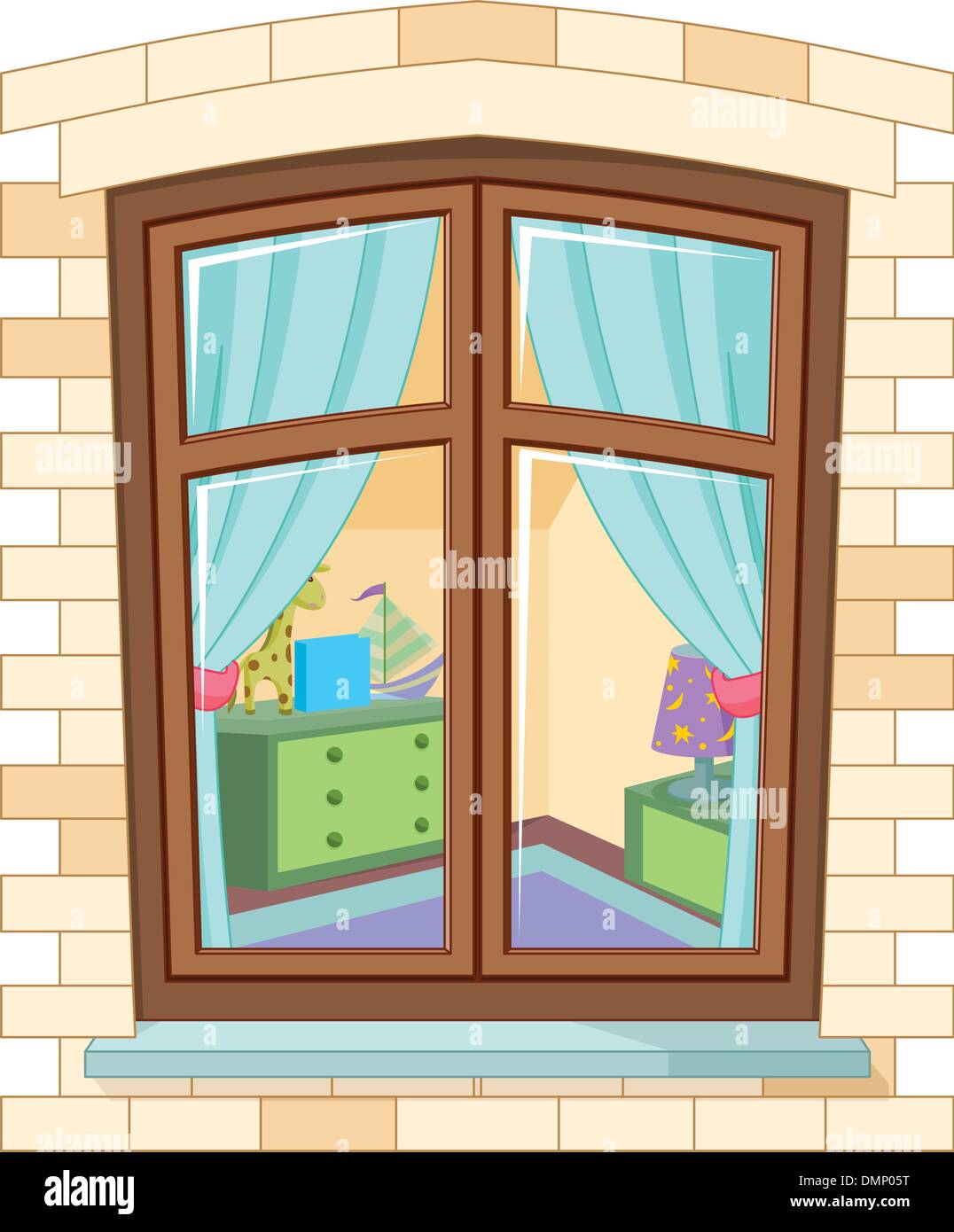 Ventana de dibujos animados Imagen Vector de stock - Alamy