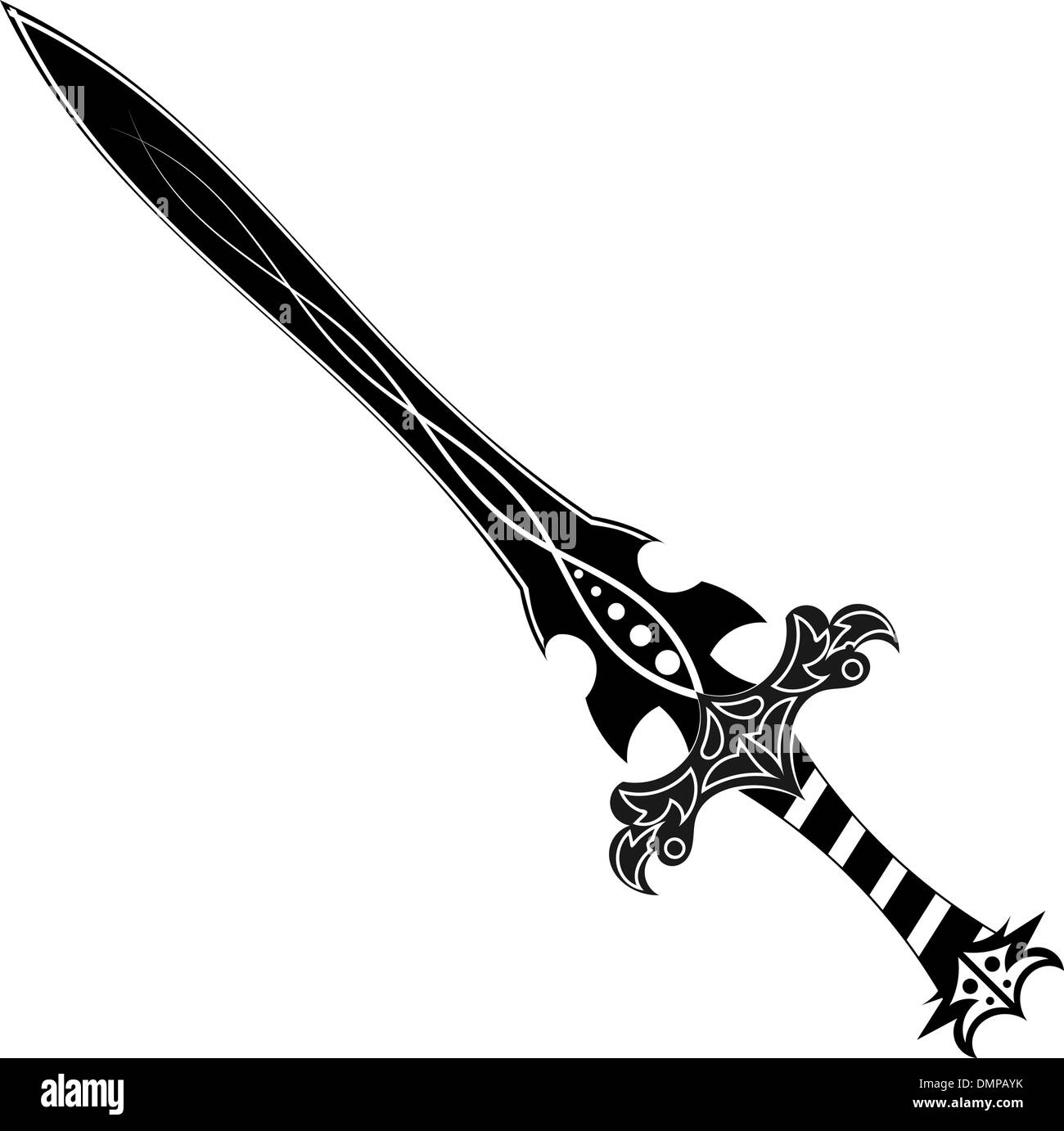 Sword tattoo Imágenes de stock en blanco y negro - Alamy