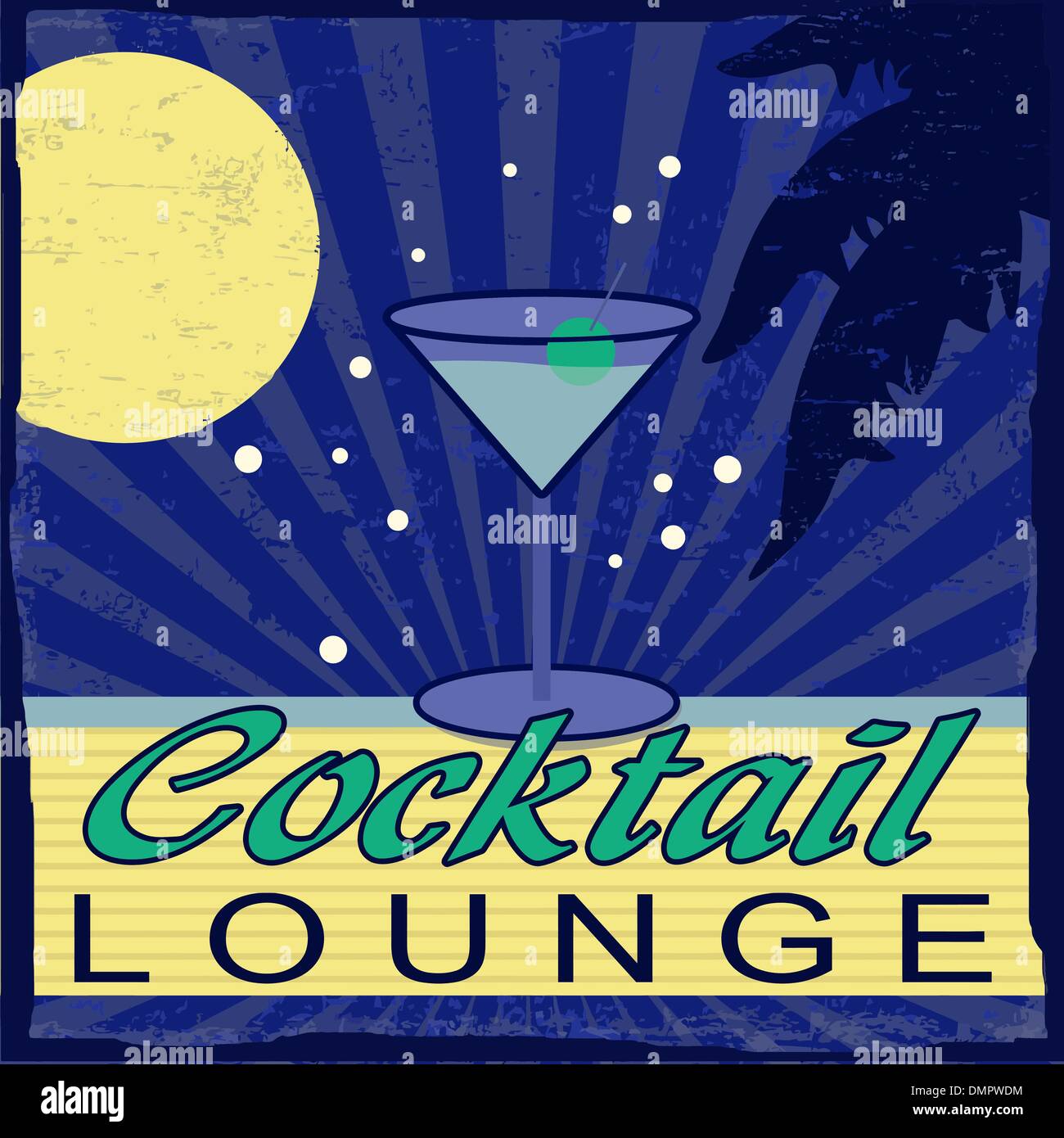 Cocktail Lounge póster Imagen Vector de stock Alamy
