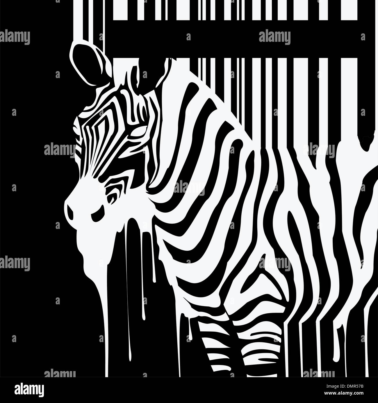 Vector de código de barras zebra silueta con manchas Imagen Vector de stock  - Alamy