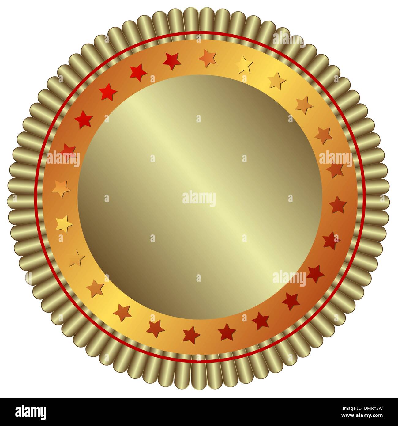 Placa plateada con estrellas rojas (vector) Ilustración del Vector