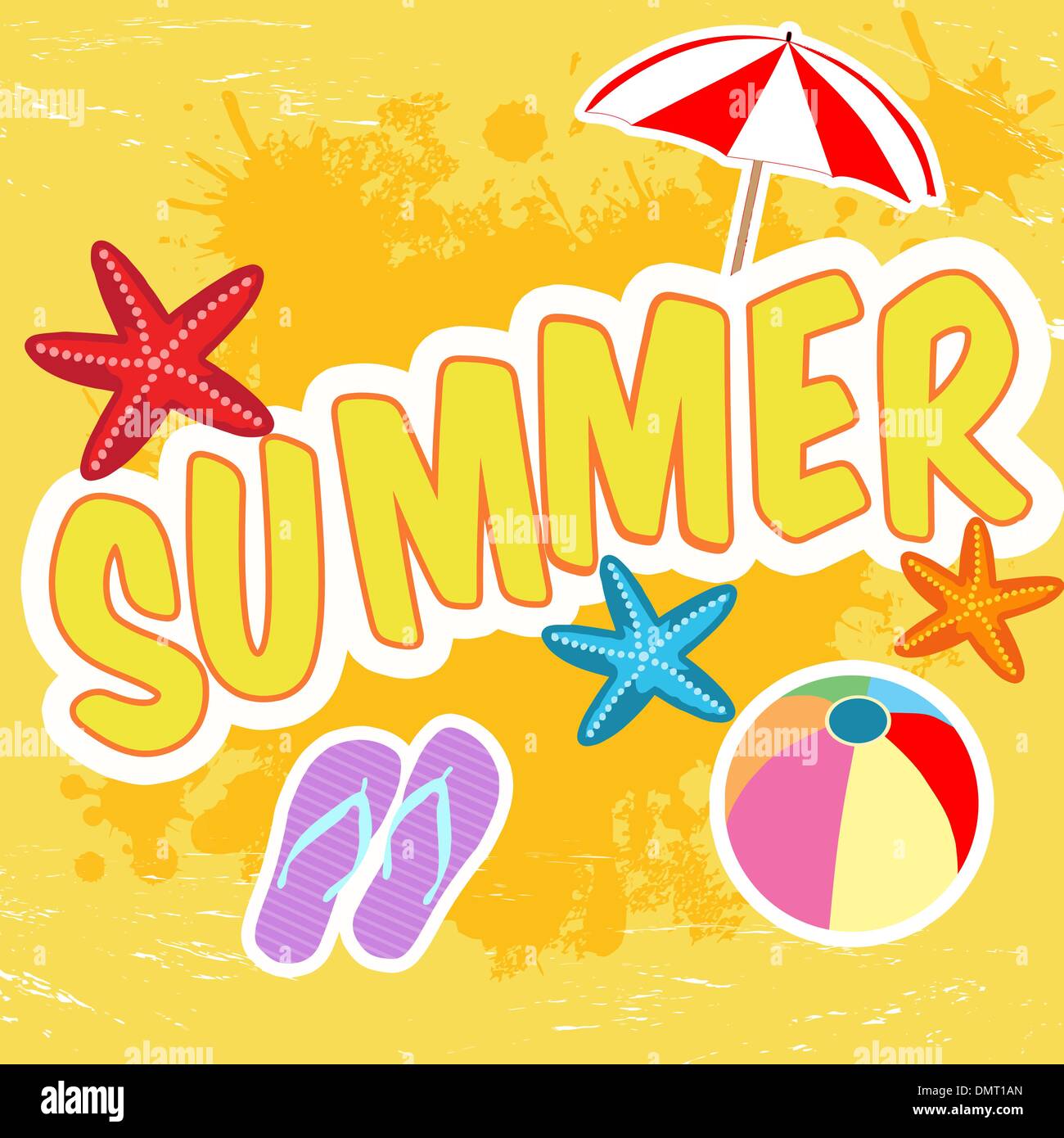 Cartel de paraguas Imagen Vector de stock -