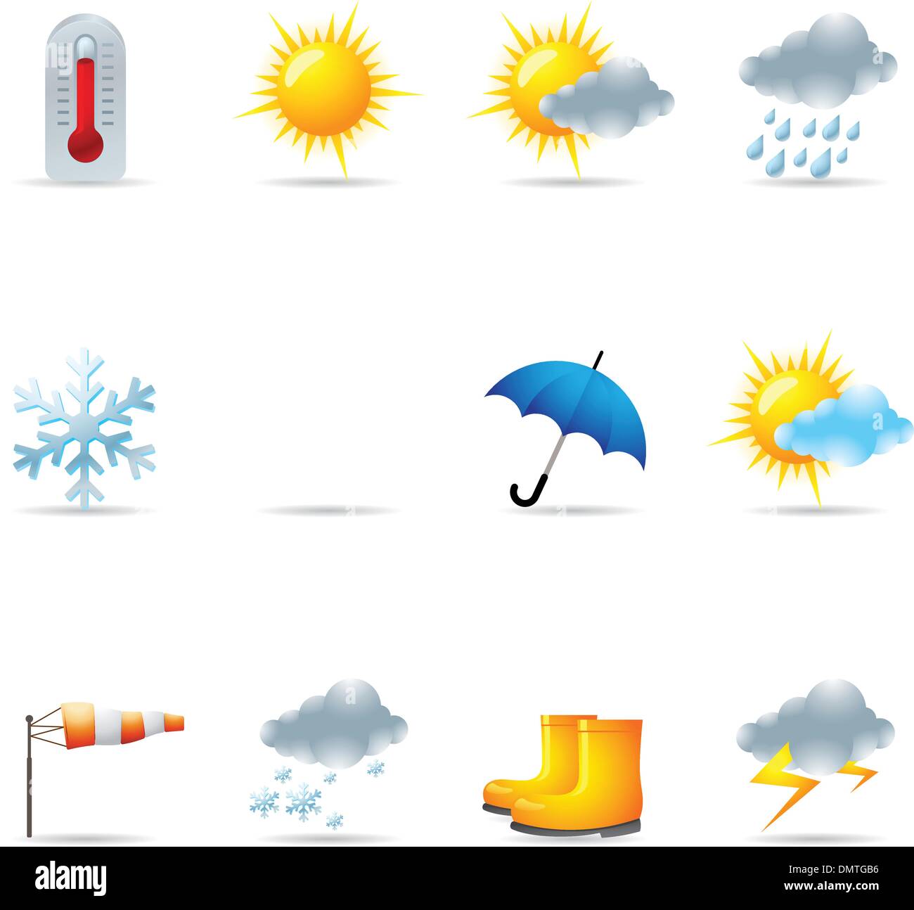 Los iconos Web - Clima Ilustración del Vector
