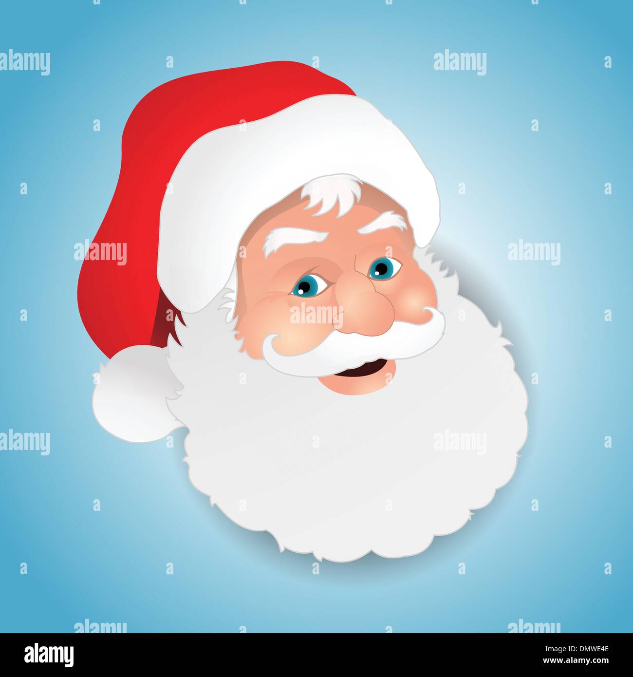Santa Claus cara Imagen Vector de stock - Alamy