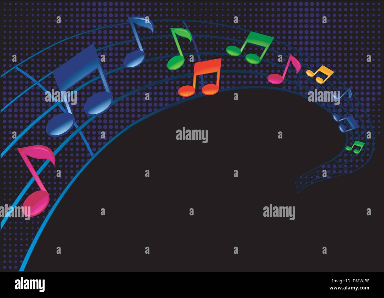 Resumen de notas musicales Imagen Vector de stock - Alamy
