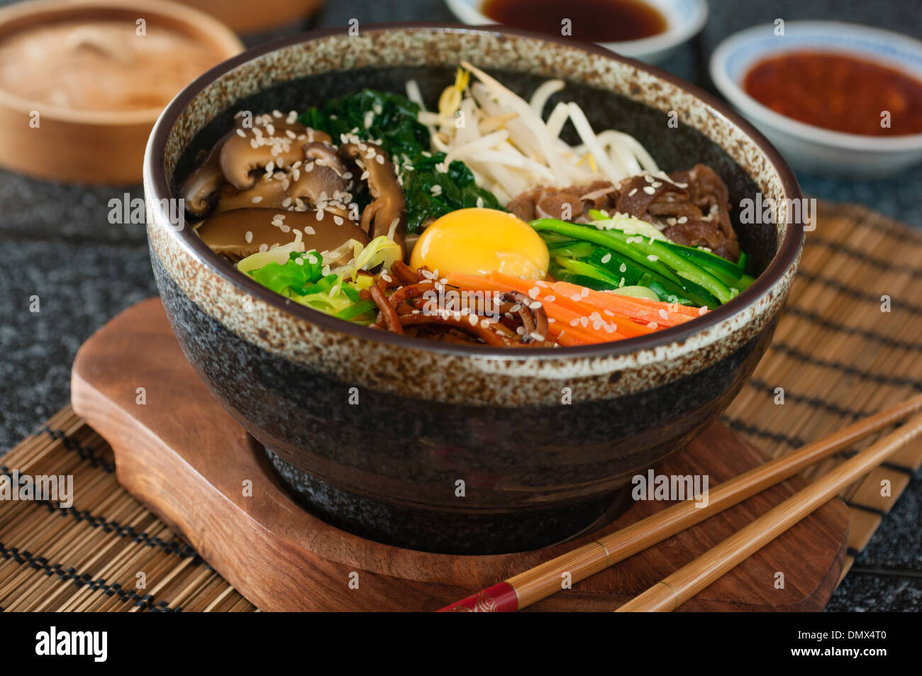 Bibimbap coreano arroz y verduras mixtas alimentos Corea Foto de stock