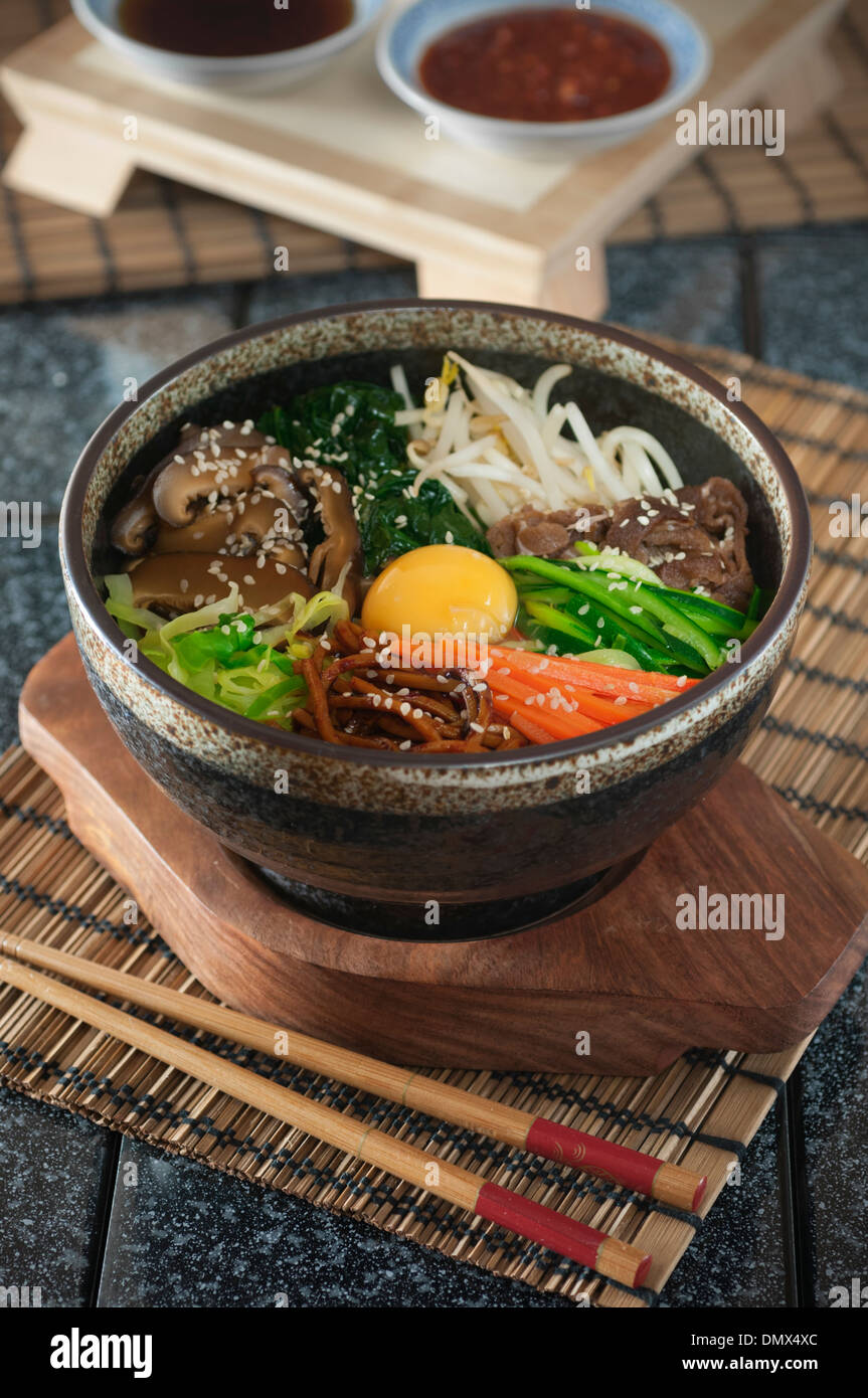 Bibimbap coreano arroz y verduras mixtas alimentos Corea Foto de stock