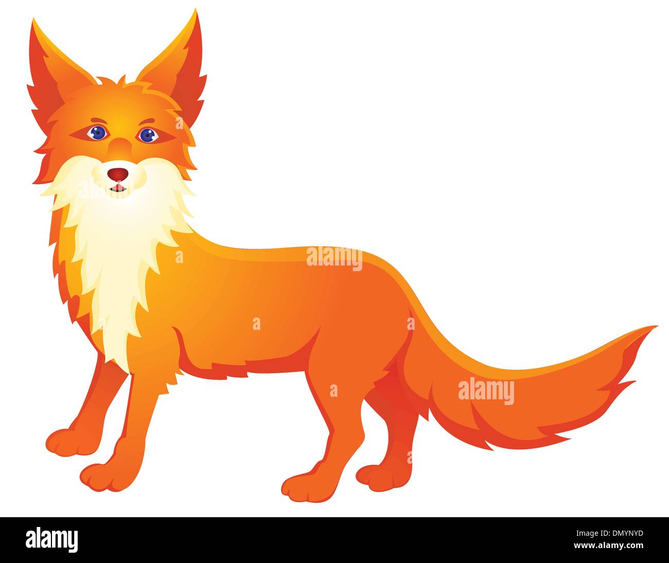 Dibujos animados de zorro rojo Imagen Vector de stock - Alamy
