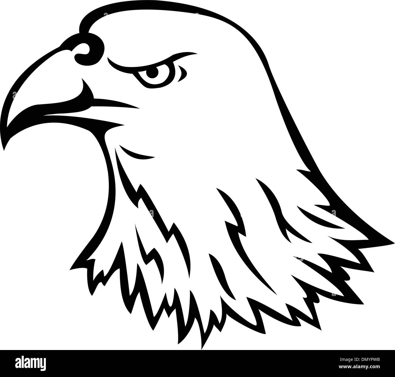 Tatuaje de cabeza de águila Imagen Vector de stock - Alamy